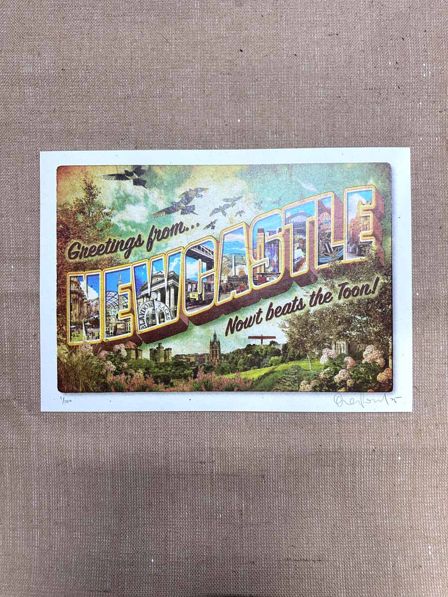 Greetings from...Newcastle Artwork OLI FOWLER ART tag1  CMYK