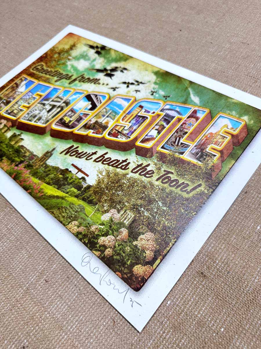 Greetings from...Newcastle Artwork OLI FOWLER ART tag1  CMYK