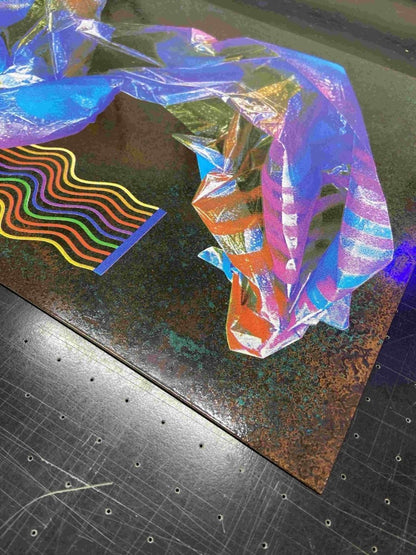 HEX2 Oxidised Copper Screenprint - shop_name