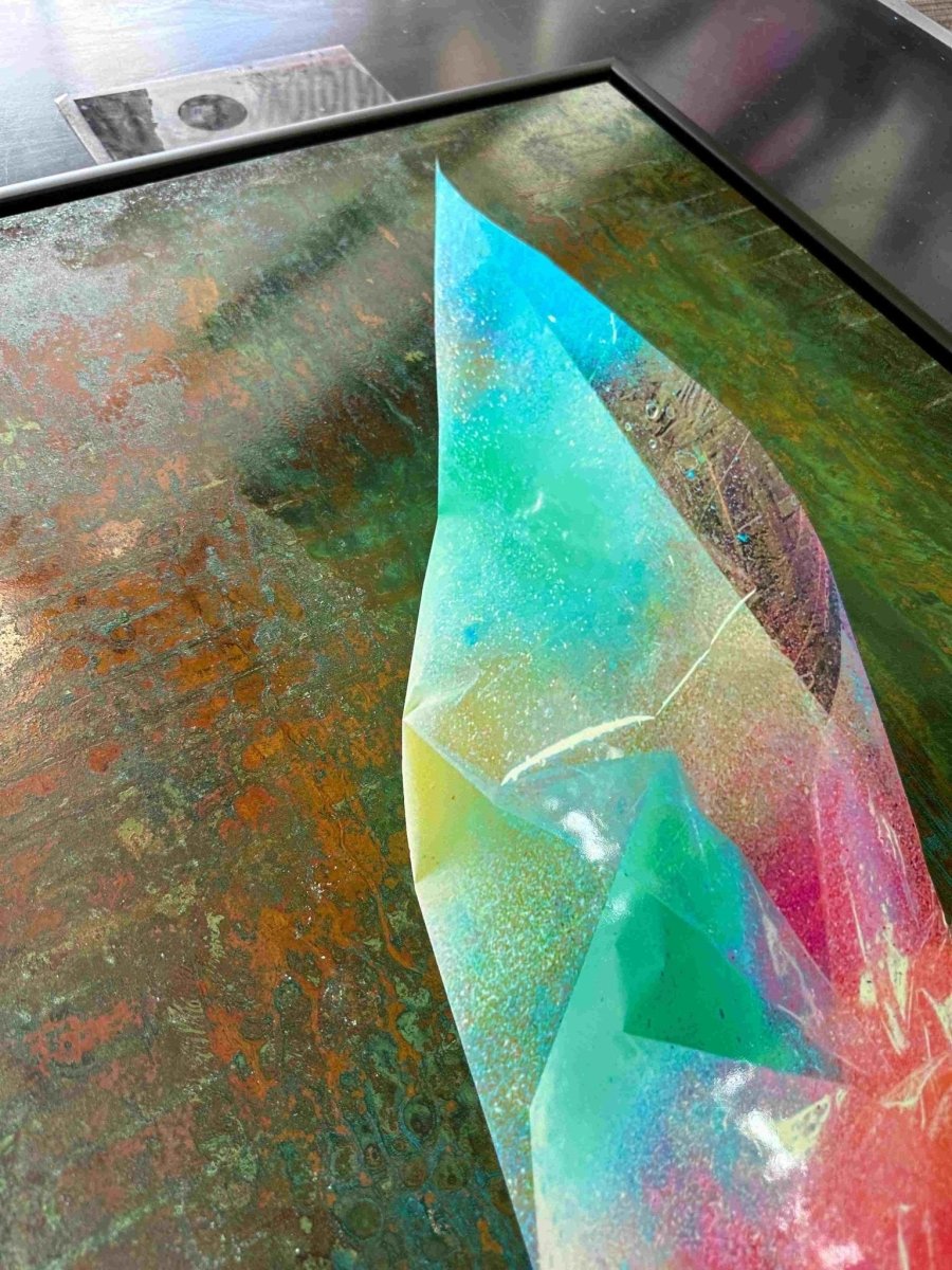 HEXA2 Original Framed Oxidised Copper Artwork Artwork OLI FOWLER ART tag1  Art
