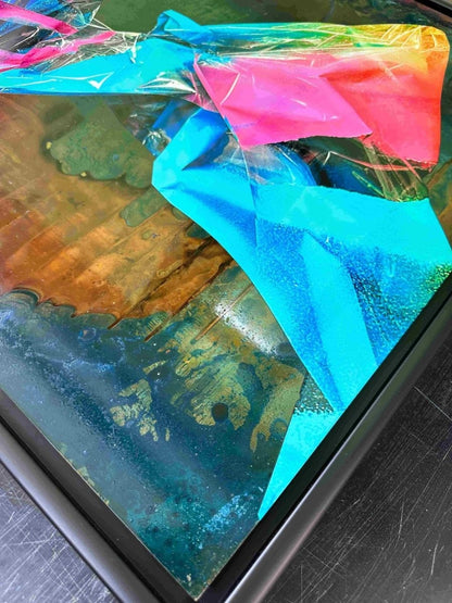 HEXA6 Original Framed Oxidised Copper Artwork Artwork OLI FOWLER ART tag1  Art