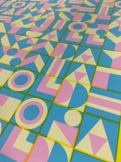 Hidden Typography "Paths of Gold" Screenprint - shop_name