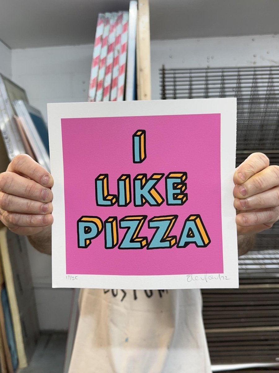 I Like Pizza Handpulled Screenprint - shop_name