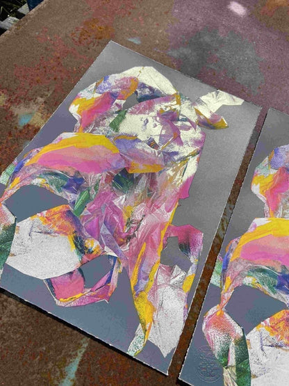 I See A Rabbit Abstract Screenprint - shop_name