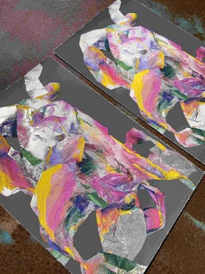 I See A Rabbit Abstract Screenprint - shop_name