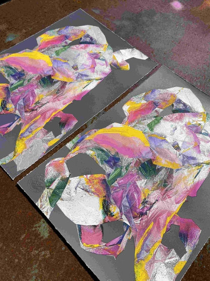 I See A Rabbit Abstract Screenprint - shop_name