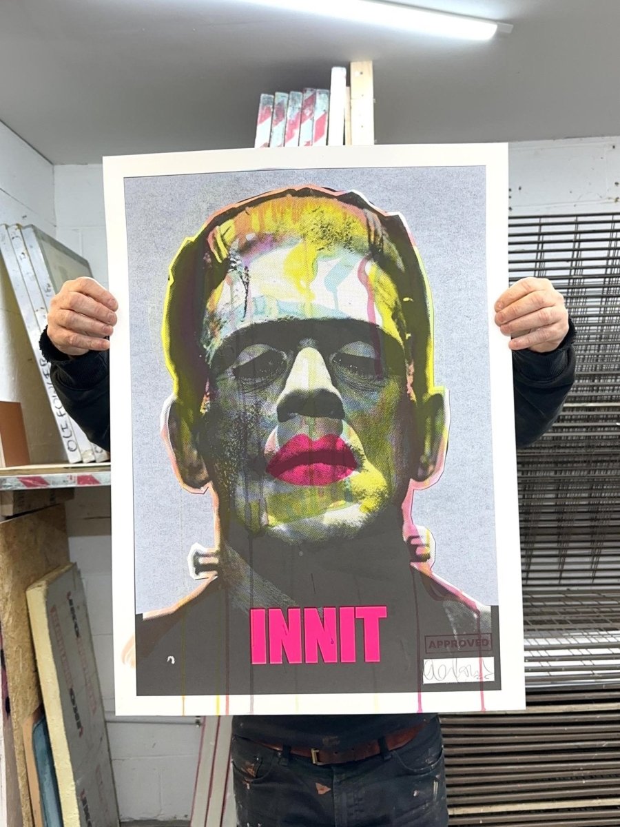 INNIT / ORIGINAL (2W) Original screenprint OLI FOWLER ART tag1  Halloween