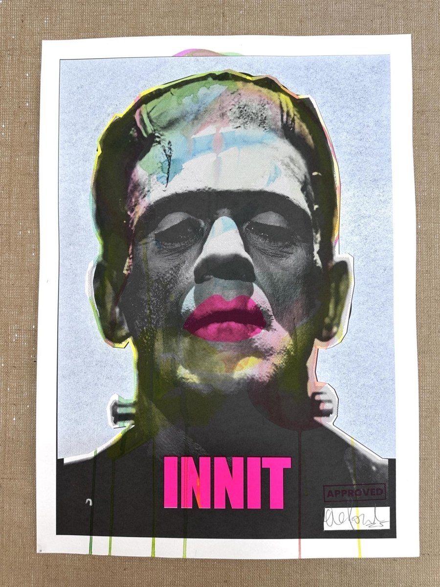 INNIT / ORIGINAL (3W) SCREENPRINT - #OLIFOWLERART - frankenstein