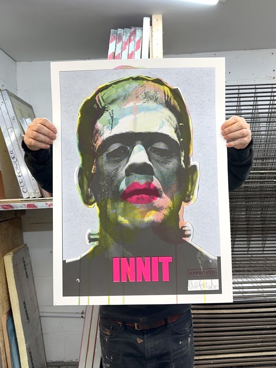 INNIT / ORIGINAL (3W) SCREENPRINT - #OLIFOWLERART - frankenstein