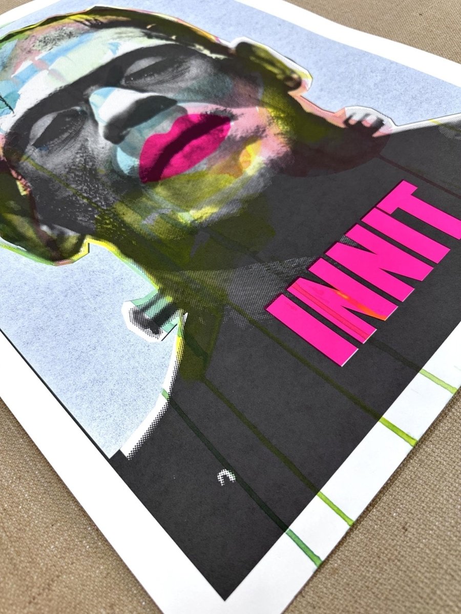 INNIT / ORIGINAL (3W) SCREENPRINT - #OLIFOWLERART - frankenstein