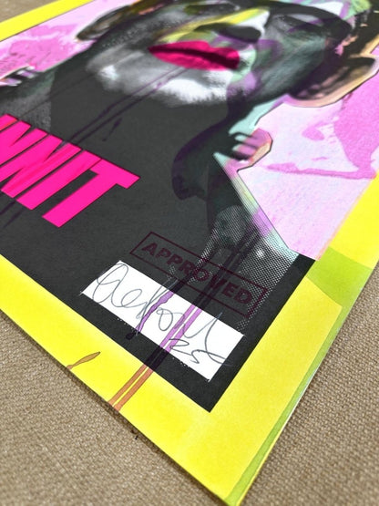 INNIT / ORIGINAL (MONO PINK) Original screenprint OLI FOWLER ART tag1  Halloween