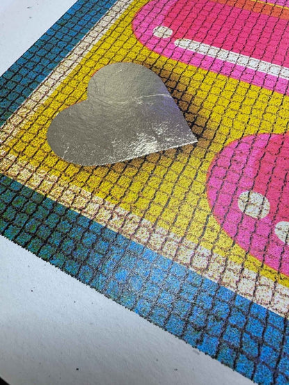 Juicy Hand Pulled Screenprint With Gold Leaf - shop_name