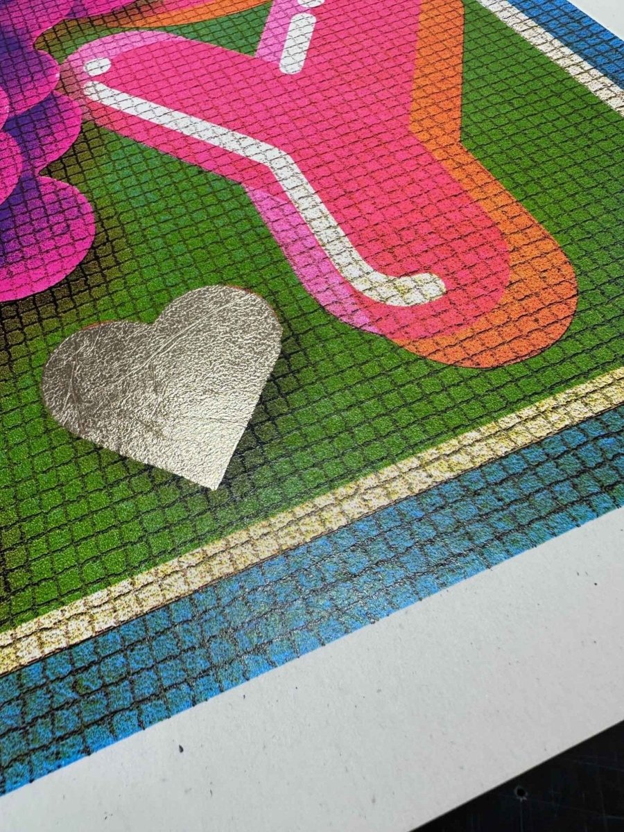 Juicy Hand Pulled Screenprint With Gold Leaf - shop_name