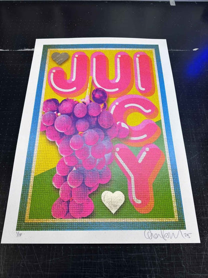 Juicy Hand Pulled Screenprint With Gold Leaf - shop_name