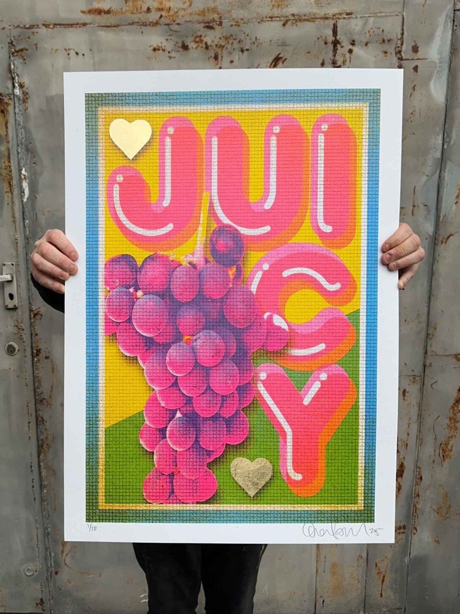 Juicy Hand Pulled Screenprint With Gold Leaf - shop_name