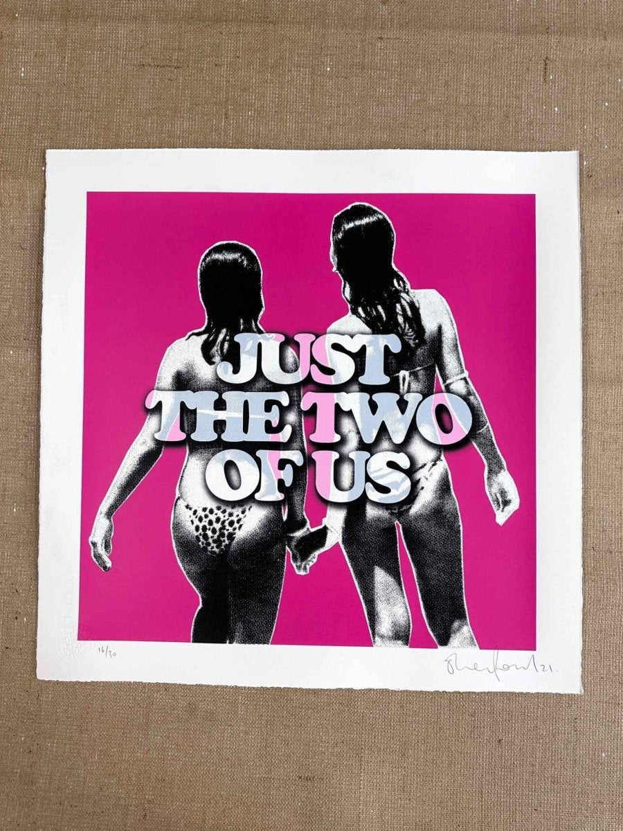 Just The Two Of Us Handpulled Screenprint Original screenprint OLI FOWLER ART tag1  Handpulled Screenprint