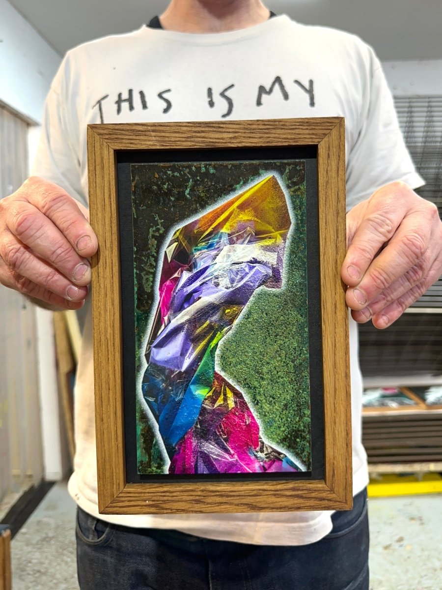 Lean Rectangle Original Oxidised Artwork - shop_name Lean Rectangle Original Oxidised Artwork