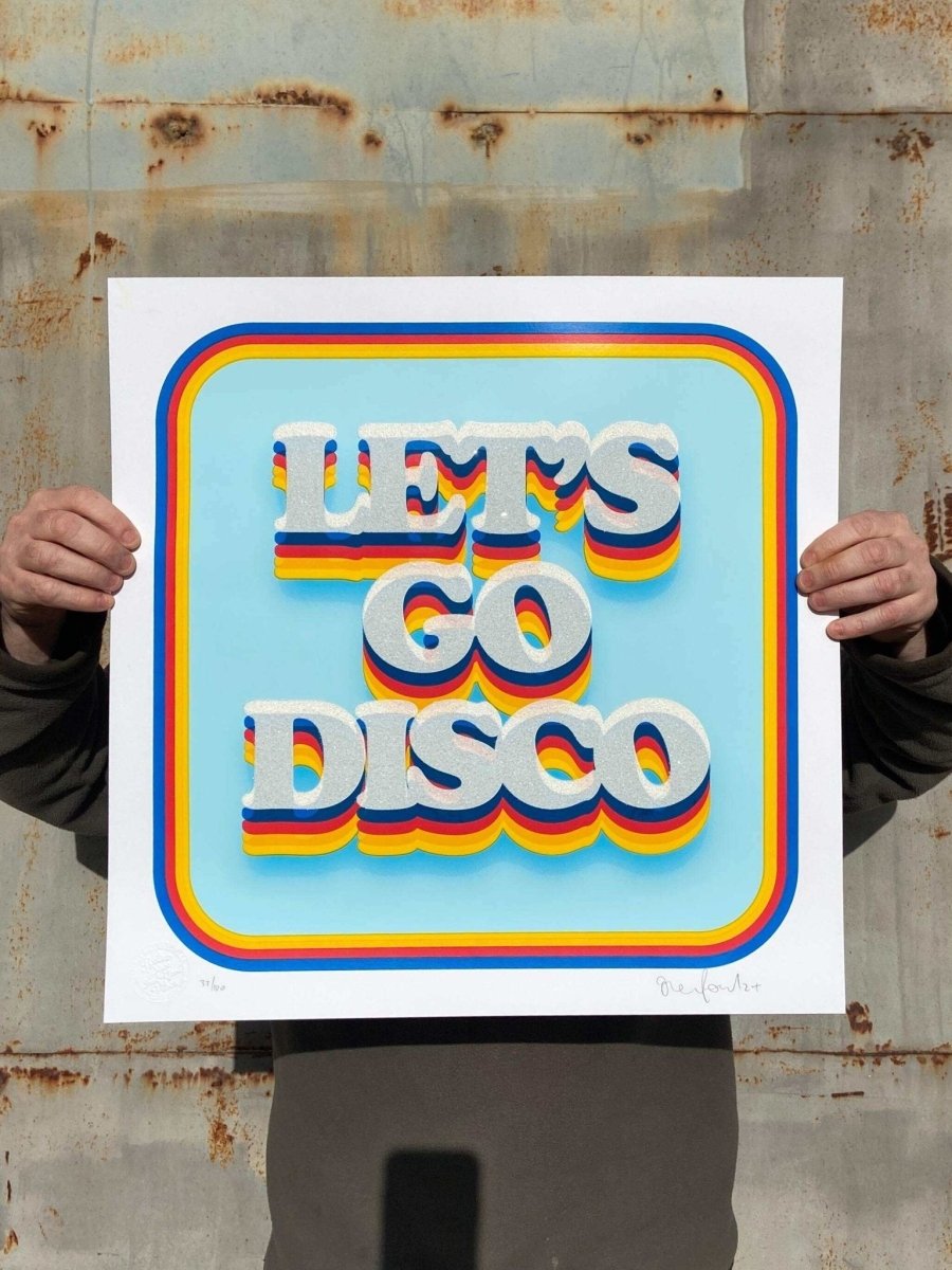 "Let's Go Disco" Diamond Dust Screenprint Edition - shop_name
