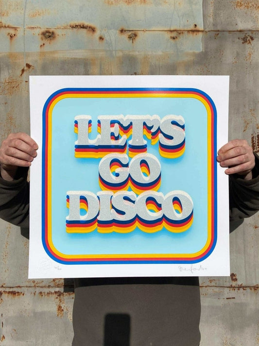 "Let's Go Disco" Diamond Dust Screenprint Edition - shop_name