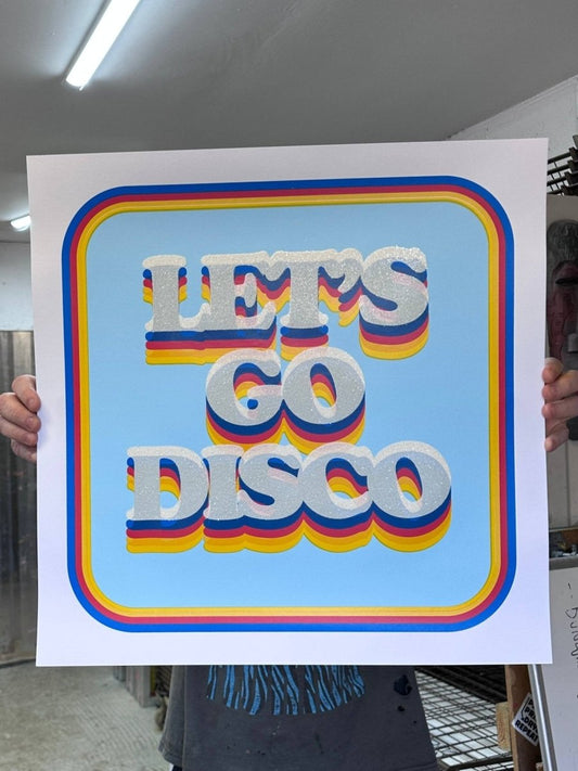 Let's Go Disco (misprints) Hand Pulled Screenprint - shop_name