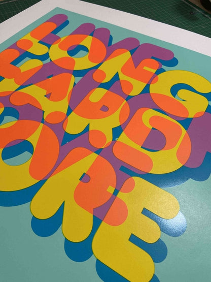 Live Laugh Love Hand Pulled Screenprint - shop_name