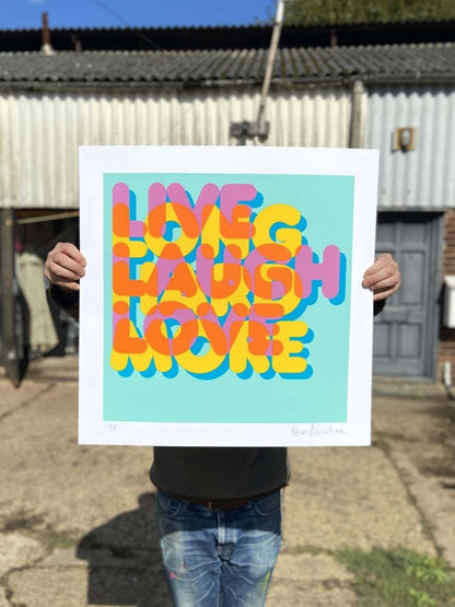 Live Laugh Love Hand Pulled Screenprint - shop_name
