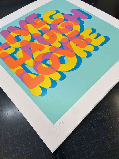 Live Laugh Love Hand Pulled Screenprint - shop_name