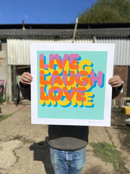 Live Laugh Love Hand Pulled Screenprint - shop_name