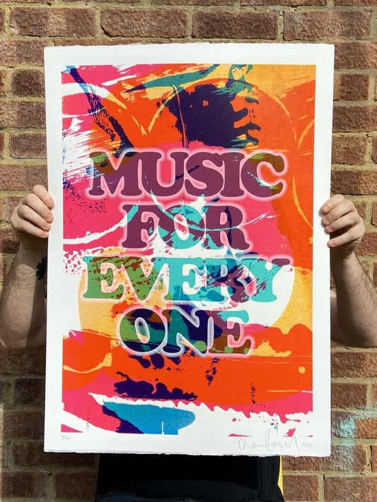 Music For Everyone Hand Pulled Screenprint - shop_name