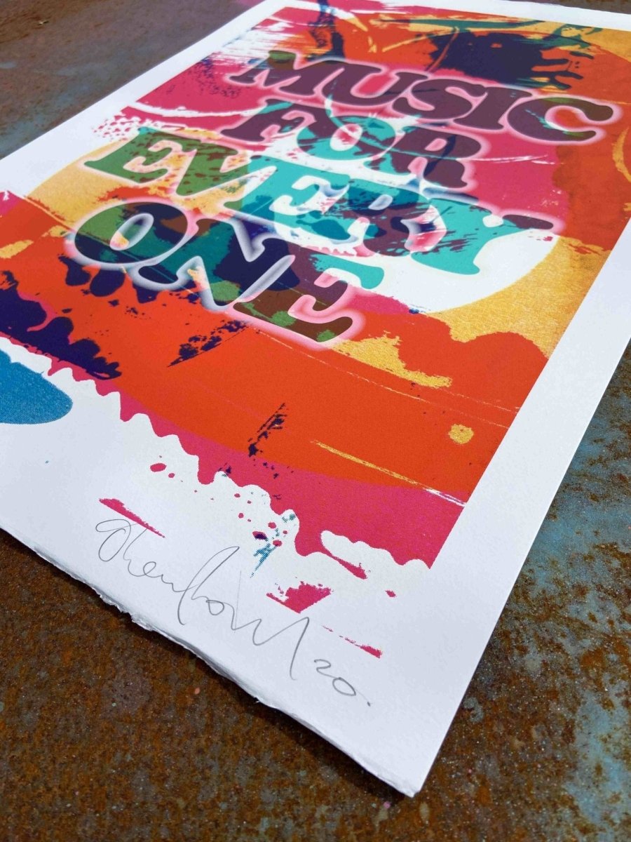 Music For Everyone Hand Pulled Screenprint - shop_name