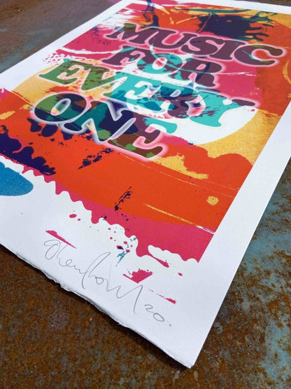 Music For Everyone Hand Pulled Screenprint - shop_name