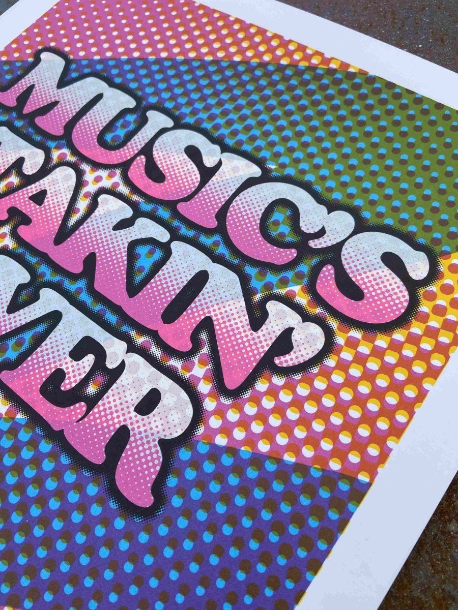 Musics Takin' Over Hand pulled Screenprint - shop_name