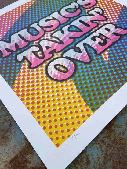 Musics Takin' Over Hand pulled Screenprint - shop_name