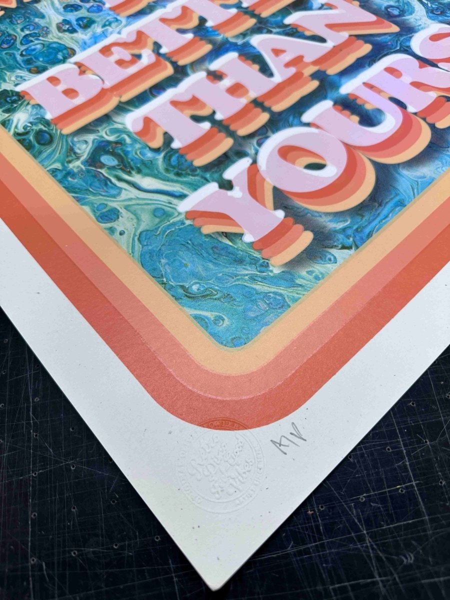 "My Music Is Better Than Yours" Hand Pulled Screen Print - shop_name