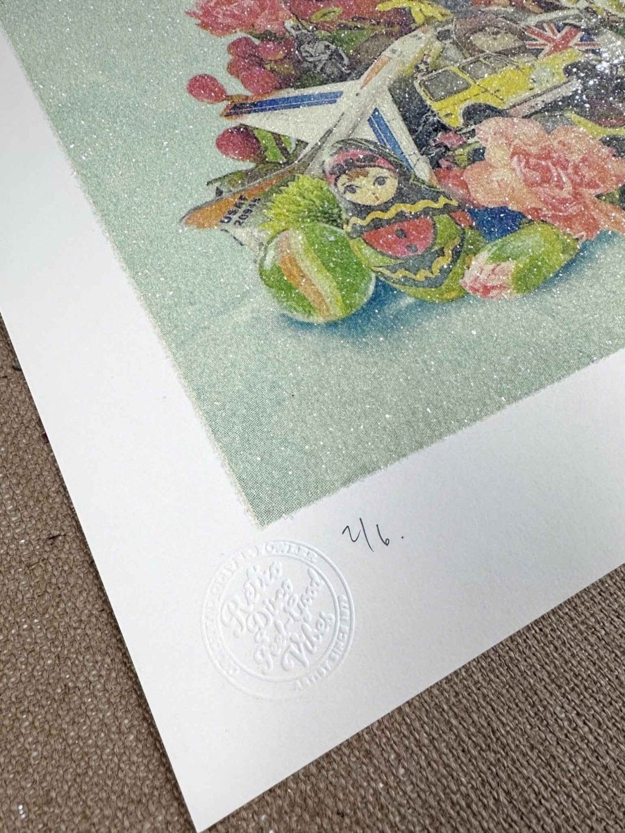 NEVRDULL Hand Pulled Diamond Dust Screen Print - shop_name