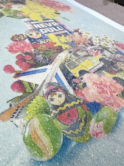 NEVRDULL Hand Pulled Diamond Dust Screen Print - shop_name