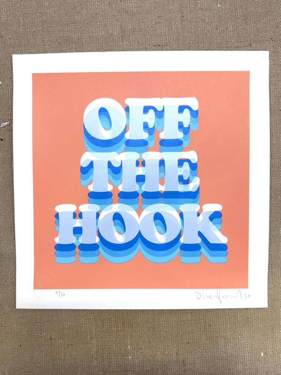 Off The Hook Hand Pulled Screenprint - shop_name