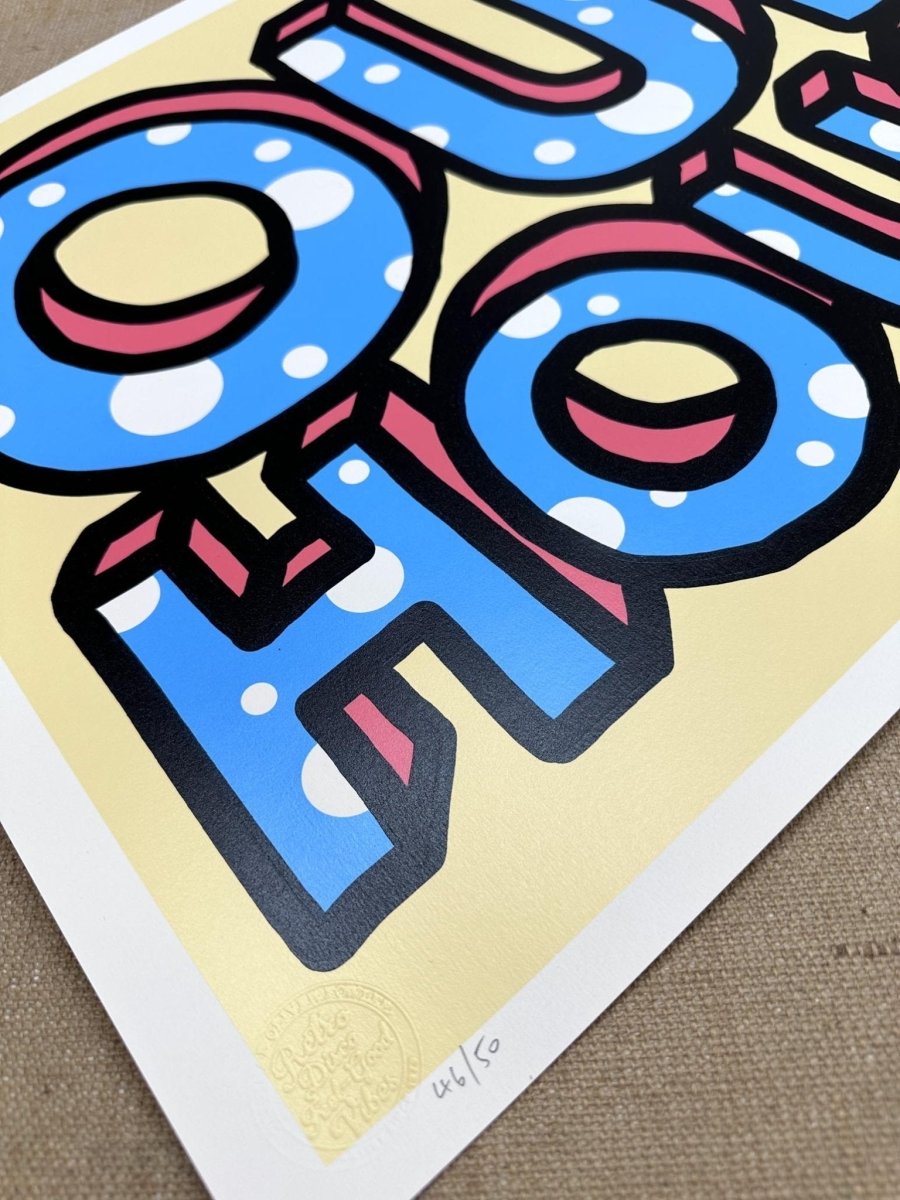 Our House Cream Hand pulled Screenprint - shop_name