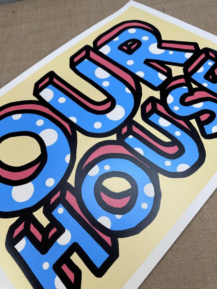 Our House Cream Hand pulled Screenprint - shop_name