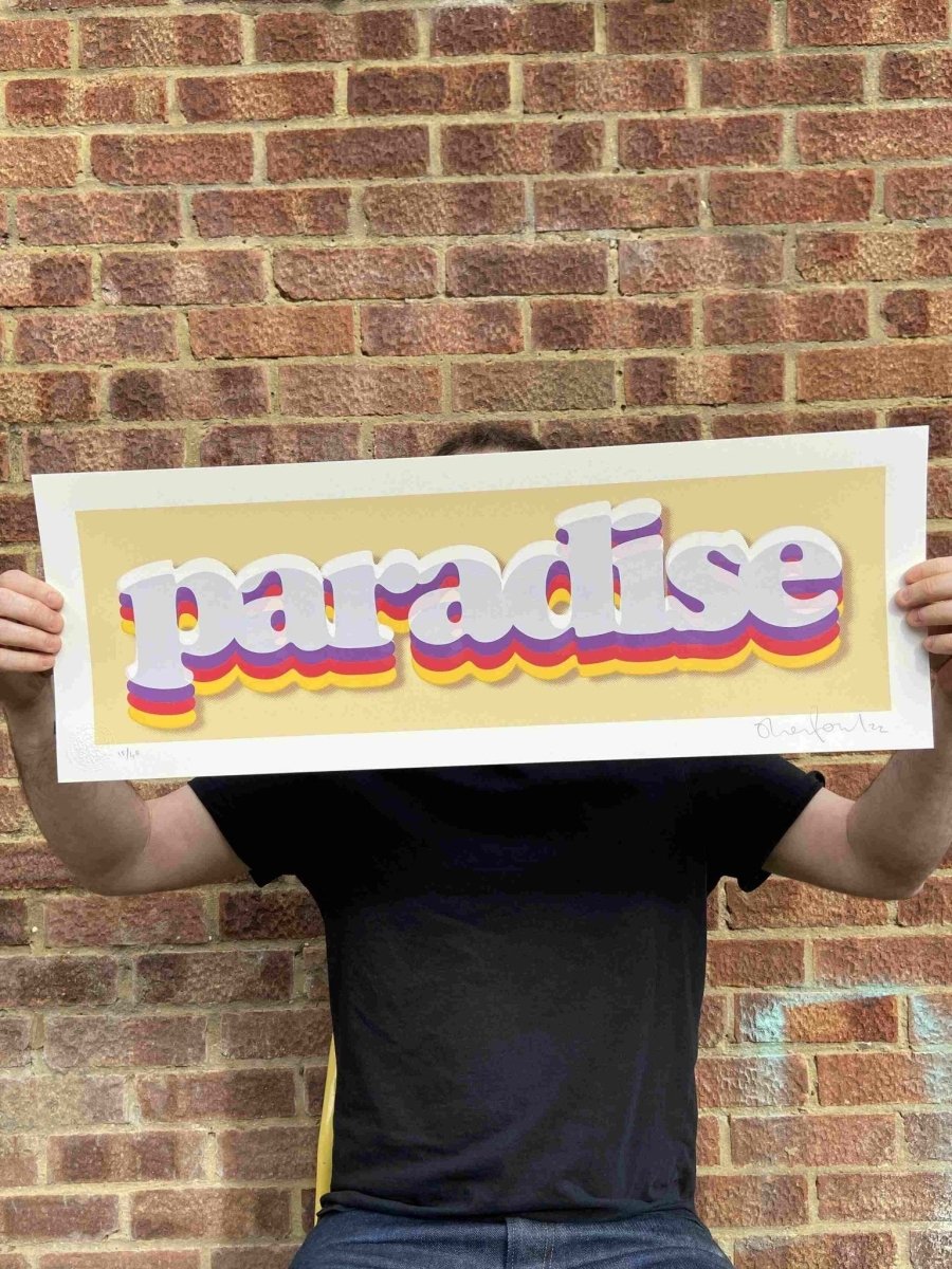 Paradise Cream Hand Pulled Screenprint - shop_name
