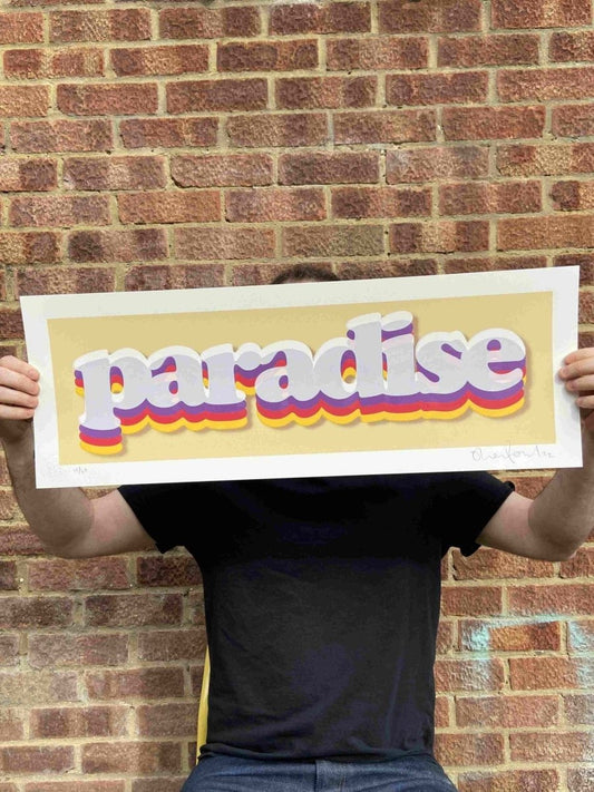 Paradise Cream Hand Pulled Screenprint - shop_name