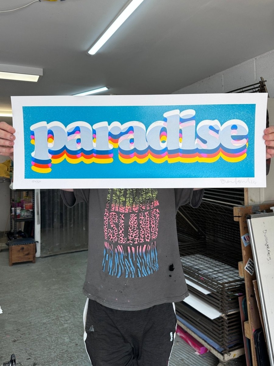 Paradise Diamond Dust Hand Pulled Screenprint - shop_name