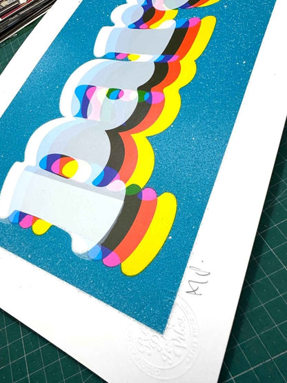 Paradise Diamond Dust Hand Pulled Screenprint - shop_name