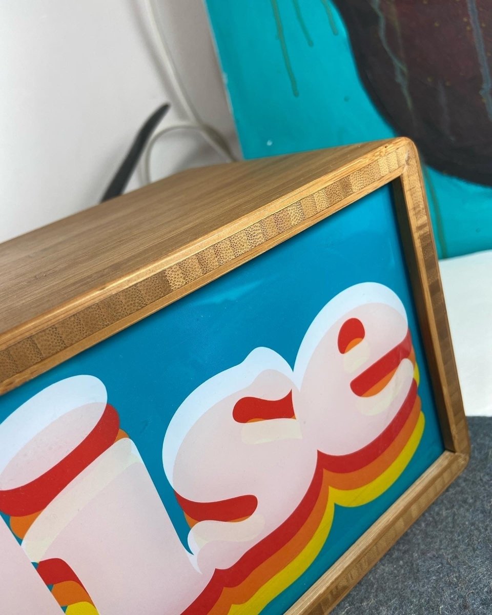 Paradise Light Box Artwork OLI FOWLER ART tag1  Framed