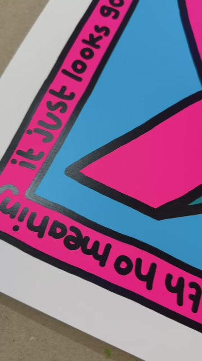 Big Fat X Hand Pulled Screenprint