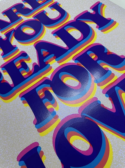Ready For Love Magenta Iridescent Screenprint - shop_name