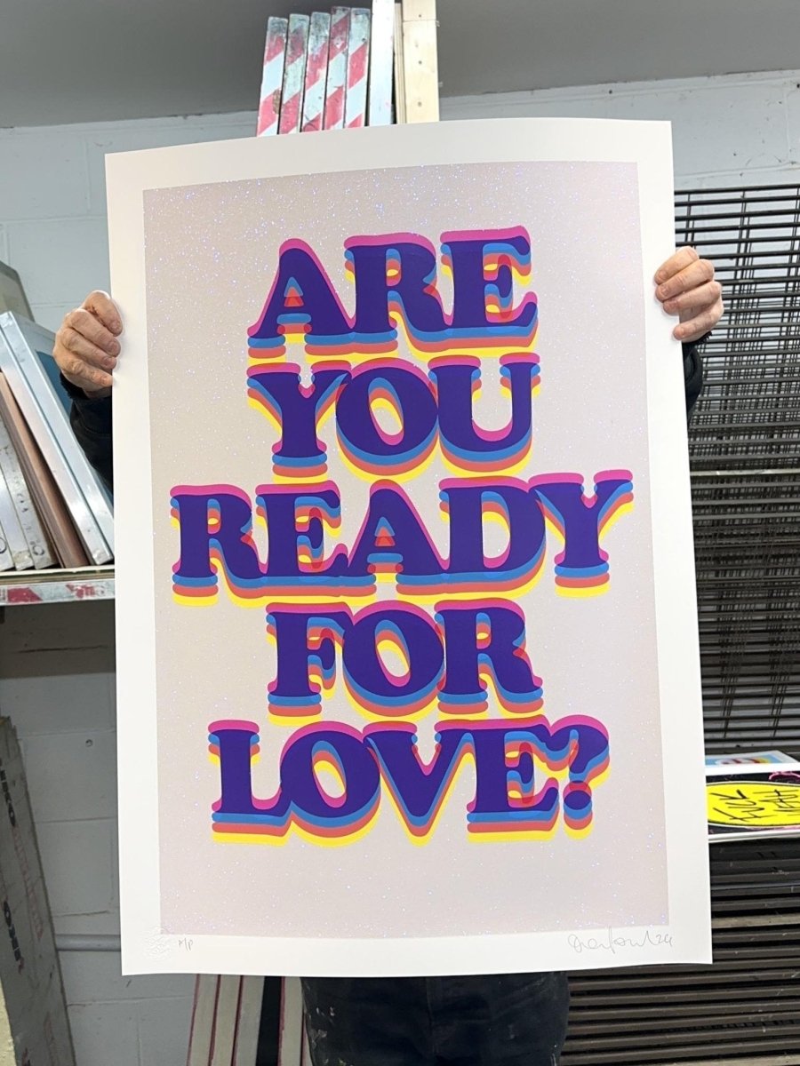 Ready For Love Magenta Iridescent Screenprint - shop_name
