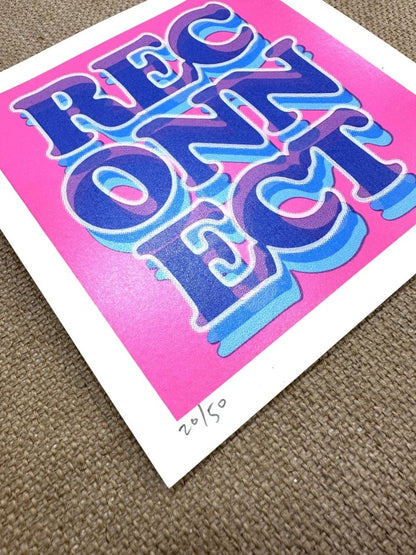 Reconnect Mini Hand Pulled Screenprint - shop_name