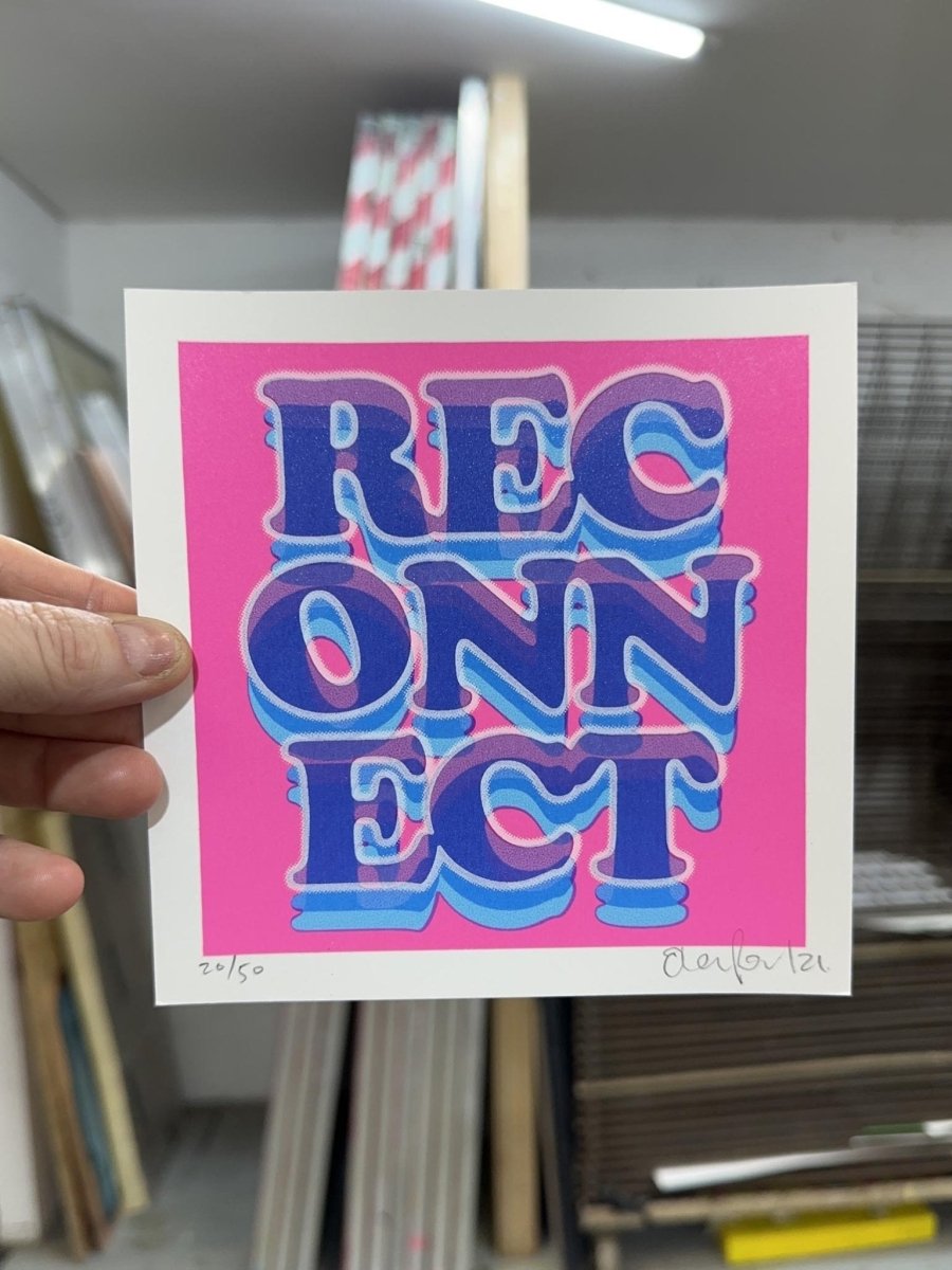 Reconnect Mini Hand Pulled Screenprint - shop_name