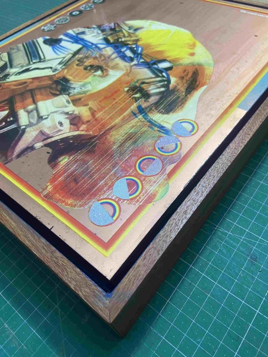 "Remember Me" Oxidised Copper Screenprinted Artwork E - shop_name